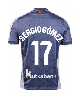 Real Sociedad Sergio Gomez #17 Maglia Gara Trasferta Repliche 2025-26 Maniche Corte Real Sociedad Sergio Gomez #17 Maglia Gara Trasferta Repliche 2025-26 Maniche Corte